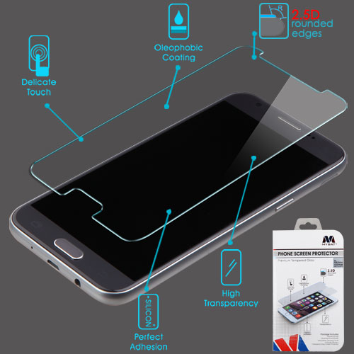 MyBat Tempered Glass Screen Protector (2.5D) for Samsung J327P (J3 2017)/Galaxy J3 Luna Pro / Galaxy Sol 2 - Clear
