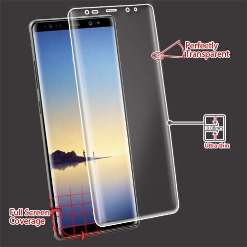 MyBat Screen Protector (with Curved Coverage) for Samsung Galaxy Note 8 - Clear