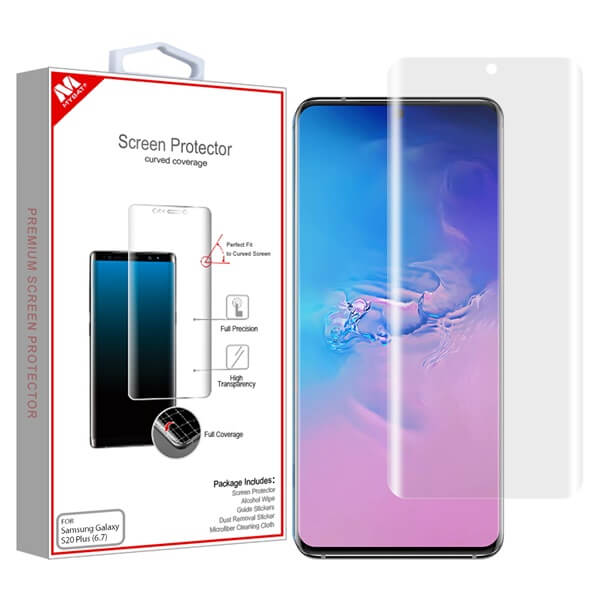 MyBat Screen Protector (with Curved Coverage) for Samsung Galaxy S20 Ultra (6.9) - Clear