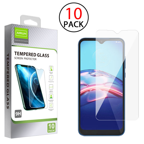 Airium Tempered Glass Screen Protector (2.5D)(10-pack) for Motorola Moto E (2020) / Moto E7 (2020) - Clear