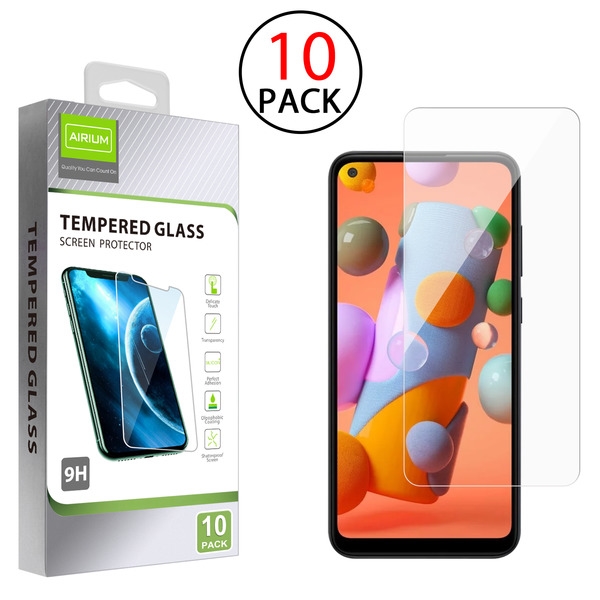 Airium Tempered Glass Screen Protector (2.5D)(10-pack) for Samsung Galaxy A11 - Clear