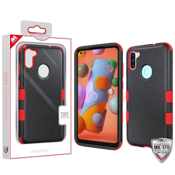 MyBat TUFF Series Case for Samsung Galaxy A11 - Natural Black / Red