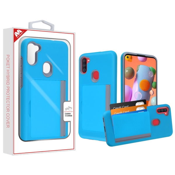 MyBat Poket Hybrid Protector Cover (with Back Film) for Samsung Galaxy A11 - Blue / Gray