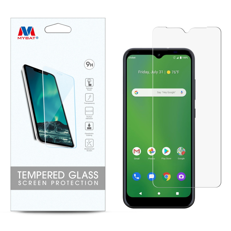 MyBat Tempered Glass Screen Protector (2.5D) for CRICKET Ovation - Clear for Cricket Ovation At&t Radiant Max - Clear