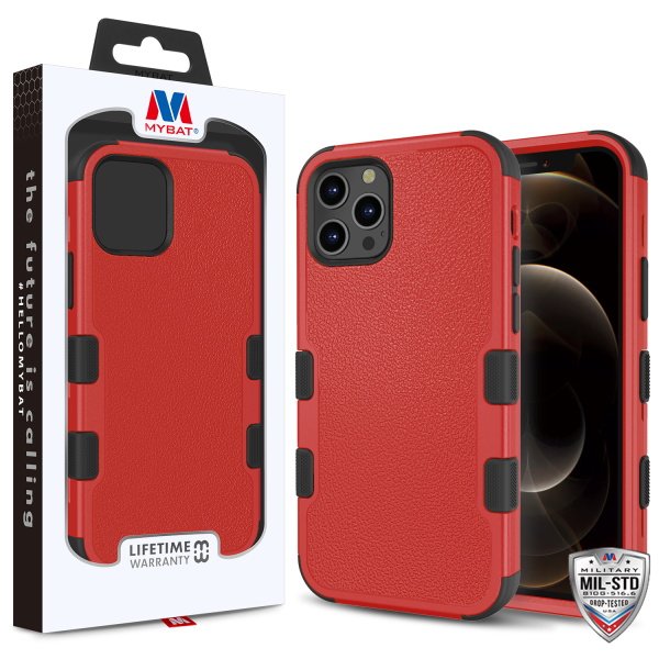 MyBat TUFF Series Case for Apple iPhone 12 Pro Max (6.7) - Natural Red / Black