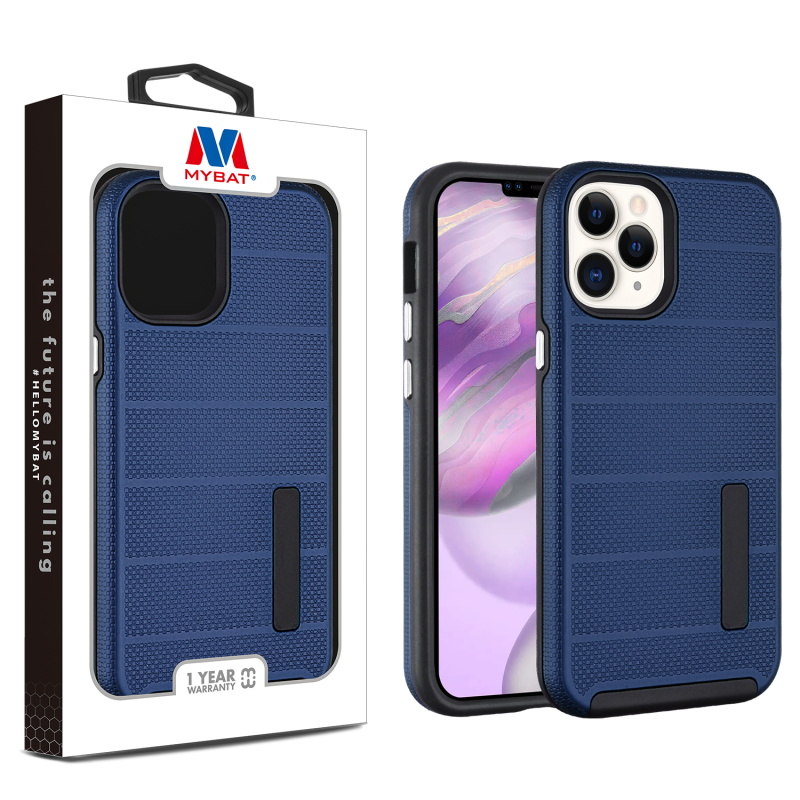 MyBat Fusion Protector Case for Apple iPhone 12 Pro Max (6.7) - Ink Blue Dots Textured / Black