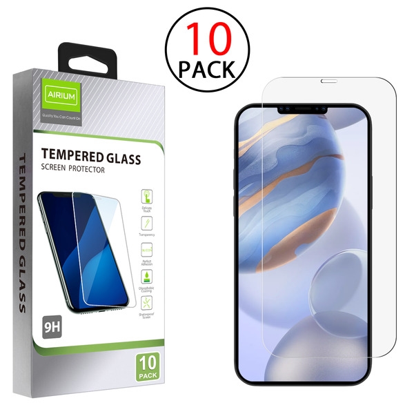 Airium Tempered Glass Screen Protector (2.5D)(10-pack) for Apple iPhone 12 (6.1) / 12 Pro (6.1) - Clear