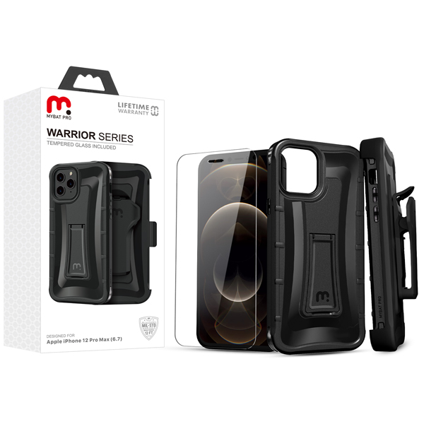 MyBat Pro Warrior Series Case for Apple iPhone 12 Pro Max (6.7) - Black