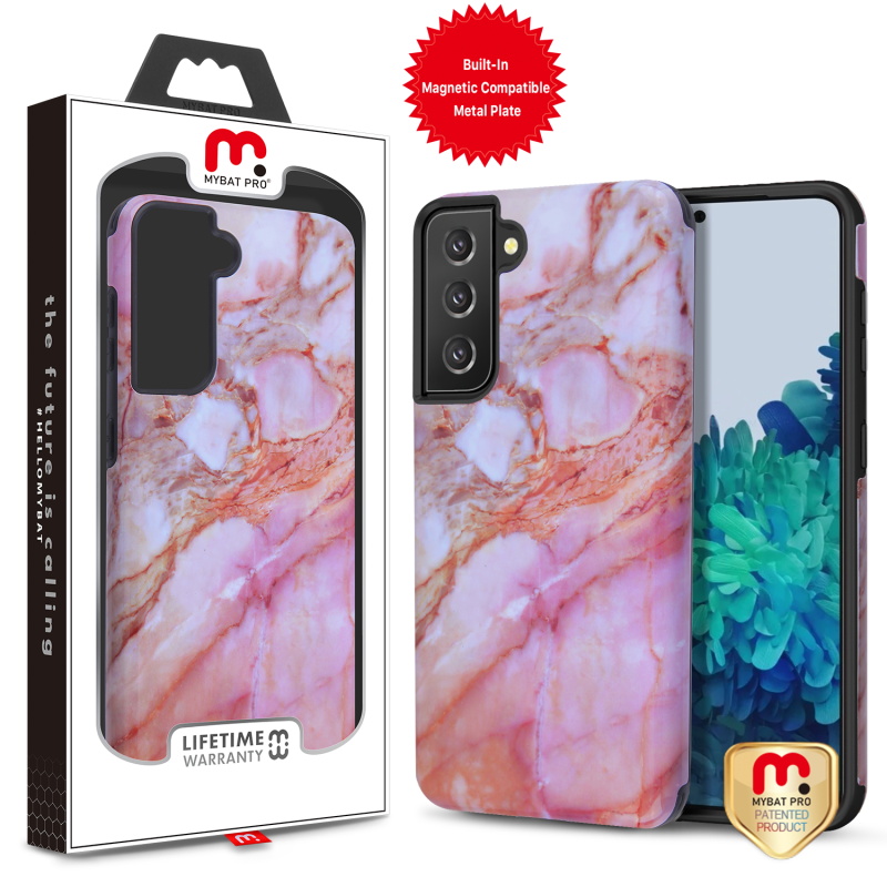 MyBat Pro Fuse Series Case for Samsung Galaxy S21 Plus - Pink Marble