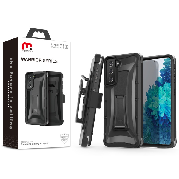 MyBat Pro Warrior Series Case for Samsung Galaxy S21 - Black