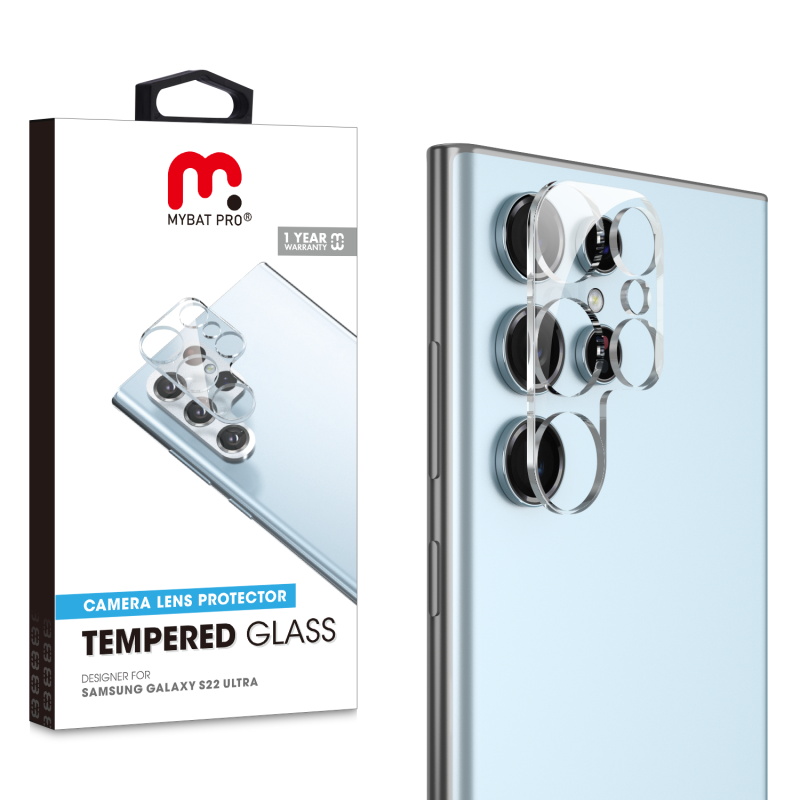 MyBat Pro Tempered Glass Lens Protector for Apple Galaxy S22 Ultra - Clear