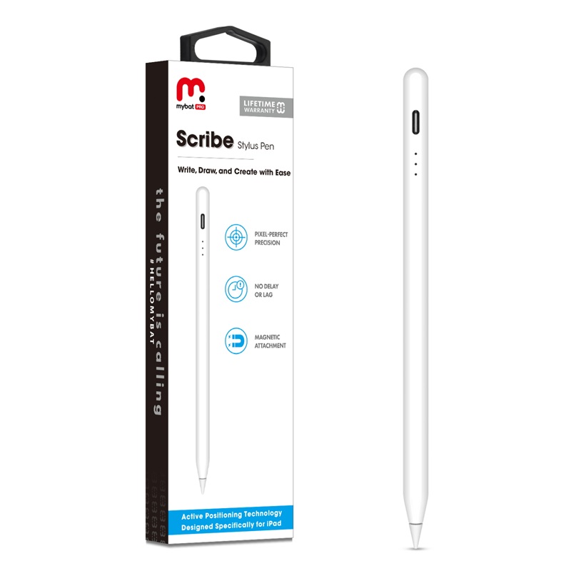 MyBat Pro Scribe Stylus Pen (Active & Capacitive) - White