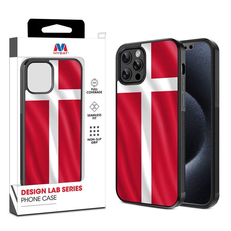 MyBat Design Lab Series Case for Apple iPhone 12 - 12 Pro (6.1) - Denmark Flag