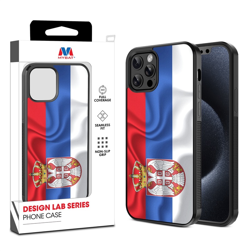 MyBat Design Lab Series Case for Apple iPhone 12 - 12 Pro (6.1) - Serbia Flag