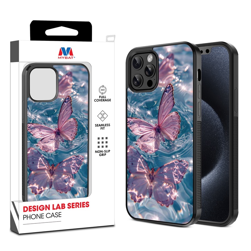 MyBat Design Lab Series Case for Apple iPhone 12 - 12 Pro (6.1) - Floating Butterflies