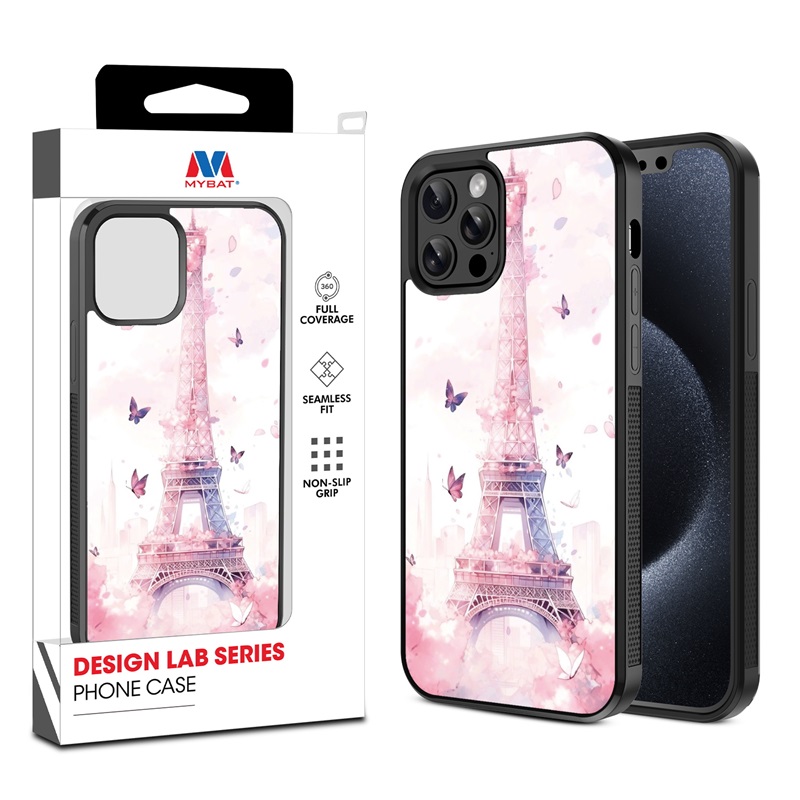 MyBat Design Lab Series Case for Apple iPhone 12 - 12 Pro (6.1) - Parisian Butterflies