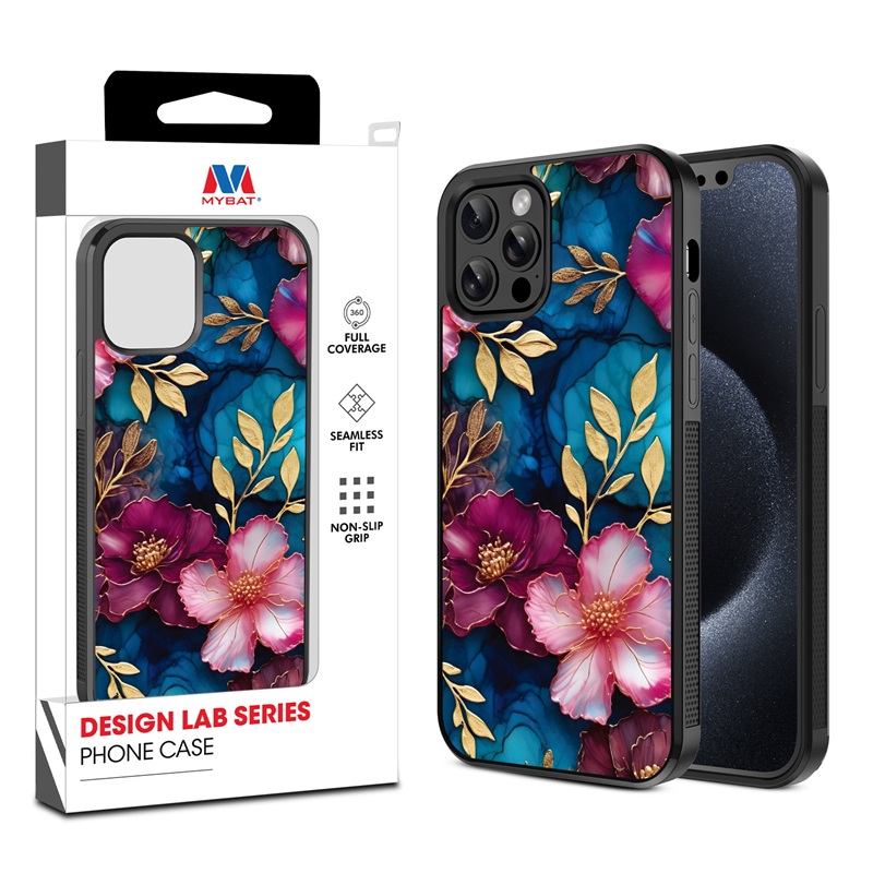 MyBat Design Lab Series Case for Apple iPhone 12 - 12 Pro (6.1) - Gilded Petals