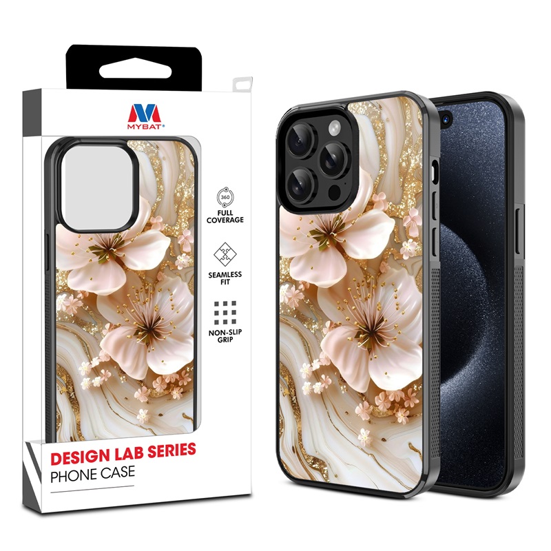 MyBat Design Lab Series Case for Apple iPhone 14 Pro (6.1) - Golden Petal Glow