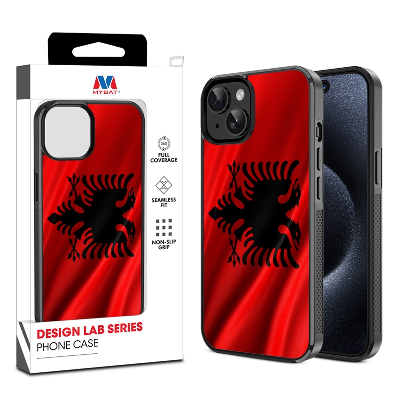 MyBat Design Lab Series Case for Apple iPhone 15 (6.1) - Albania Flag