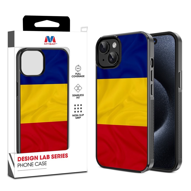 MyBat Design Lab Series Case for Apple iPhone 15 (6.1) - Romania Flag