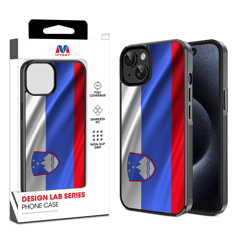 MyBat Design Lab Series Case for Apple iPhone 15 (6.1) - Slovenia Flag