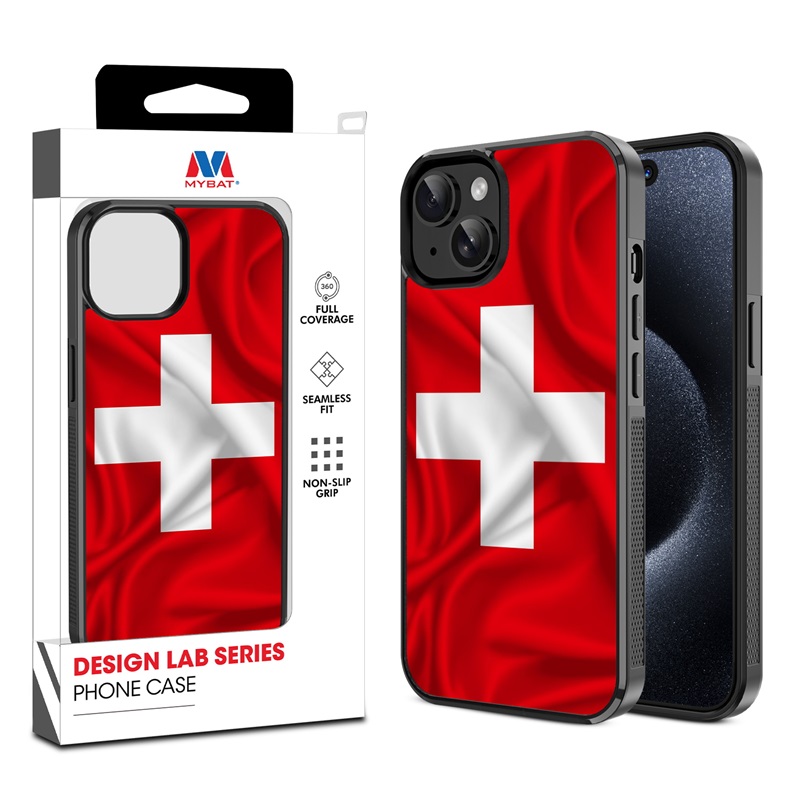 MyBat Design Lab Series Case for Apple iPhone 15 (6.1) - Switzerland Flag