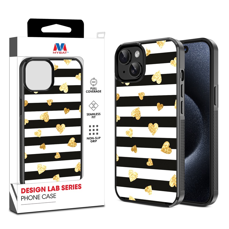 MyBat Design Lab Series Case for Apple iPhone 15 (6.1) - Heart of Gold