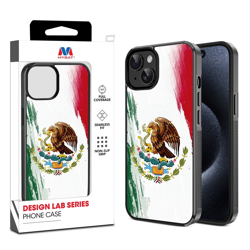 MyBat Design Lab Series Case for Apple iPhone 15 (6.1) - Bandera de M‚xico