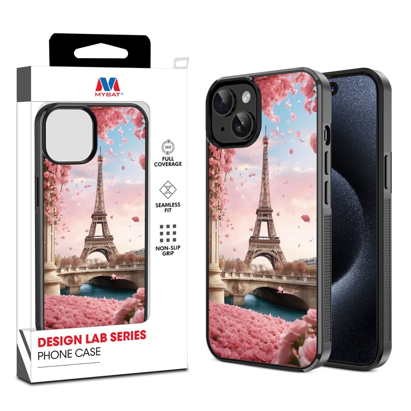 MyBat Design Lab Series Case for Apple iPhone 15 (6.1) - Paris In Bloom