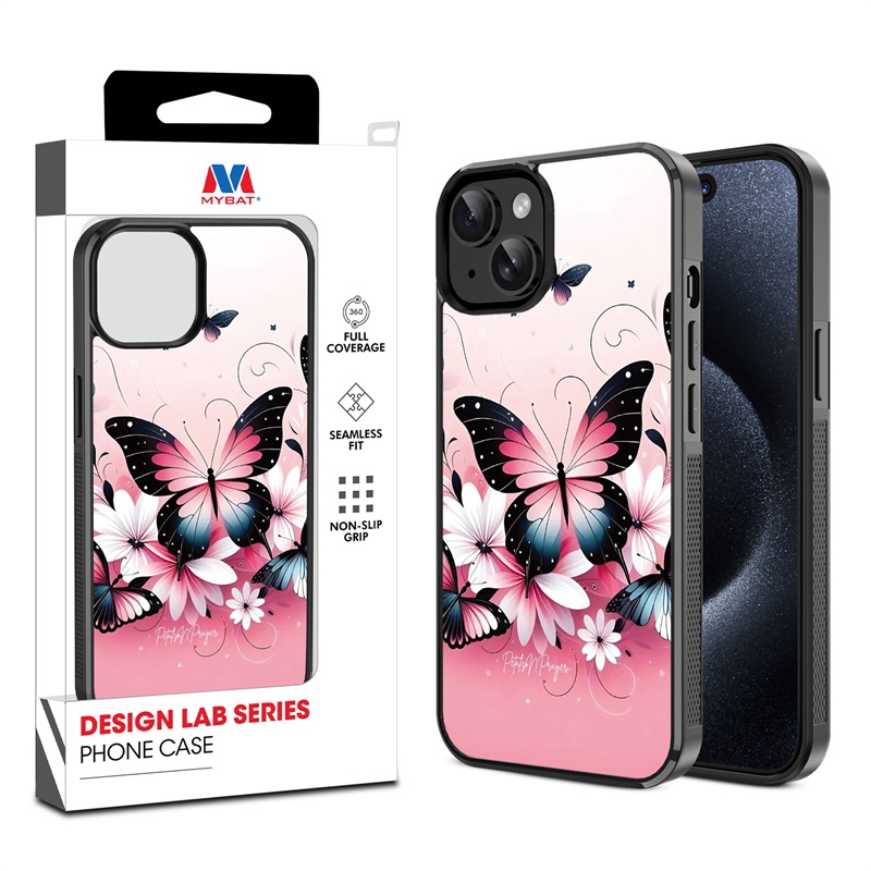 MyBat Design Lab Series Case for Apple iPhone 15 (6.1) - Butterfly Bouquet