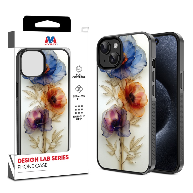 MyBat Design Lab Series Case for Apple iPhone 15 (6.1) - Pressed Flowers