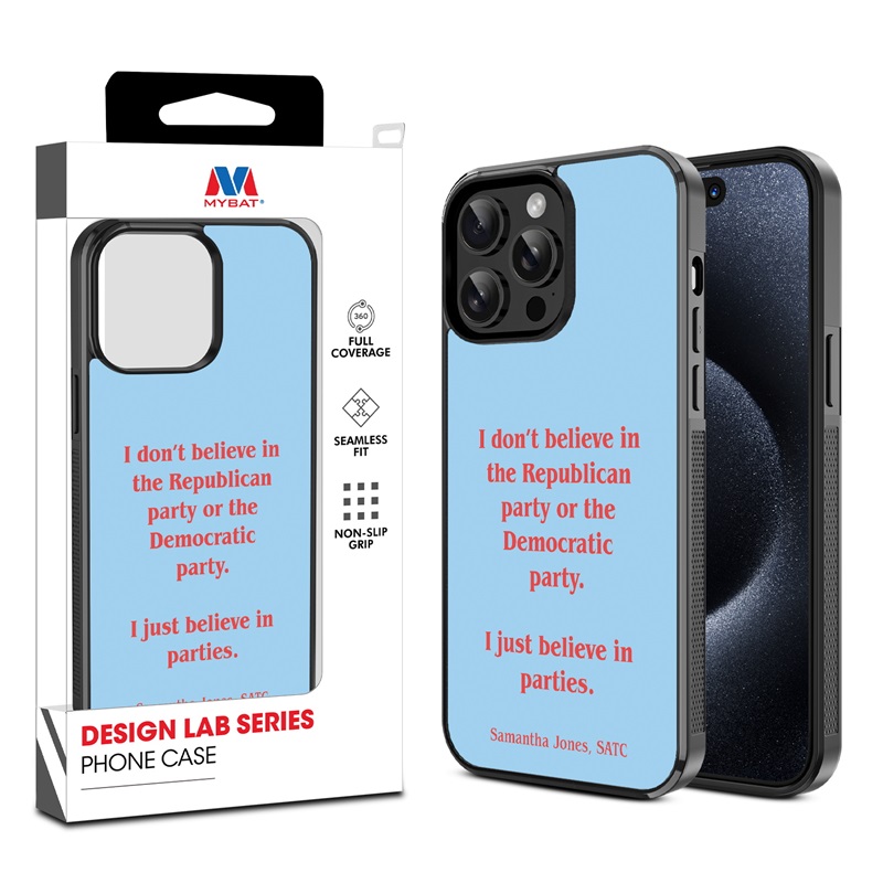 MyBat Design Lab Series Case for Apple iPhone 14 Pro (6.1) - No Politics, Just Parties
