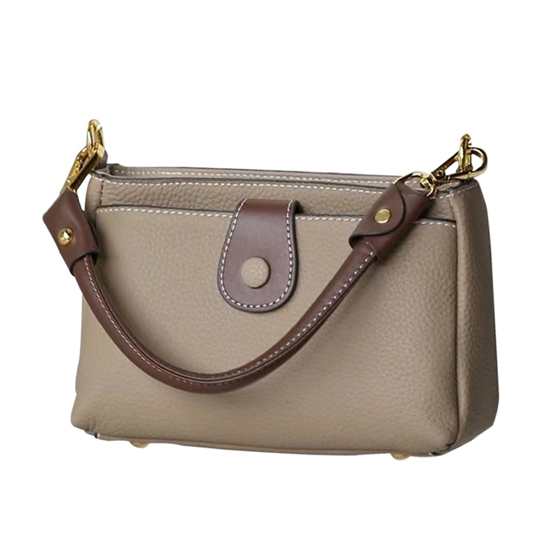 Roykin TOGO Large Textured Cowhide All-in-One Crossbody Shoulder Bag-Golden brown