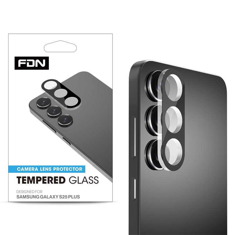 FDN Tempered Glass Lens Protector for Samsung Galaxy S25 Plus - Black