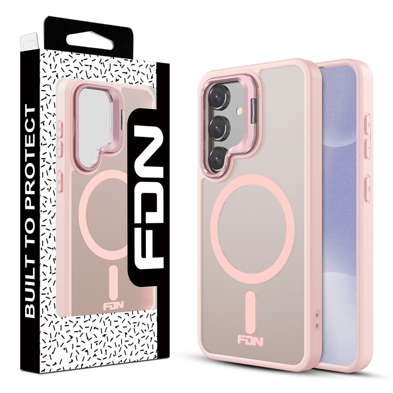 FDN InFrame MagSafe Case with Kickstand for Samsung Galaxy S25 - Pink