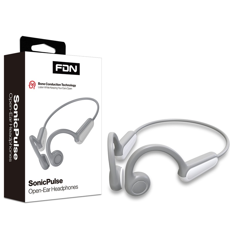 FDN SonicPulse Open-Ear Bone Conduction Headphones – Grey