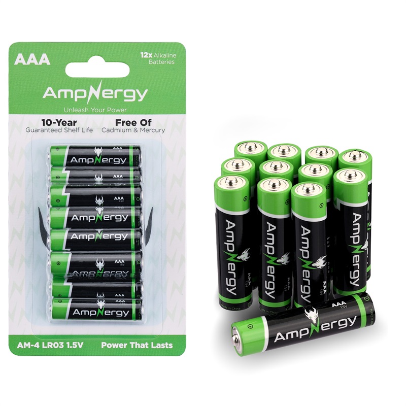 AmpNergy AAA Batteries 12 Pack
