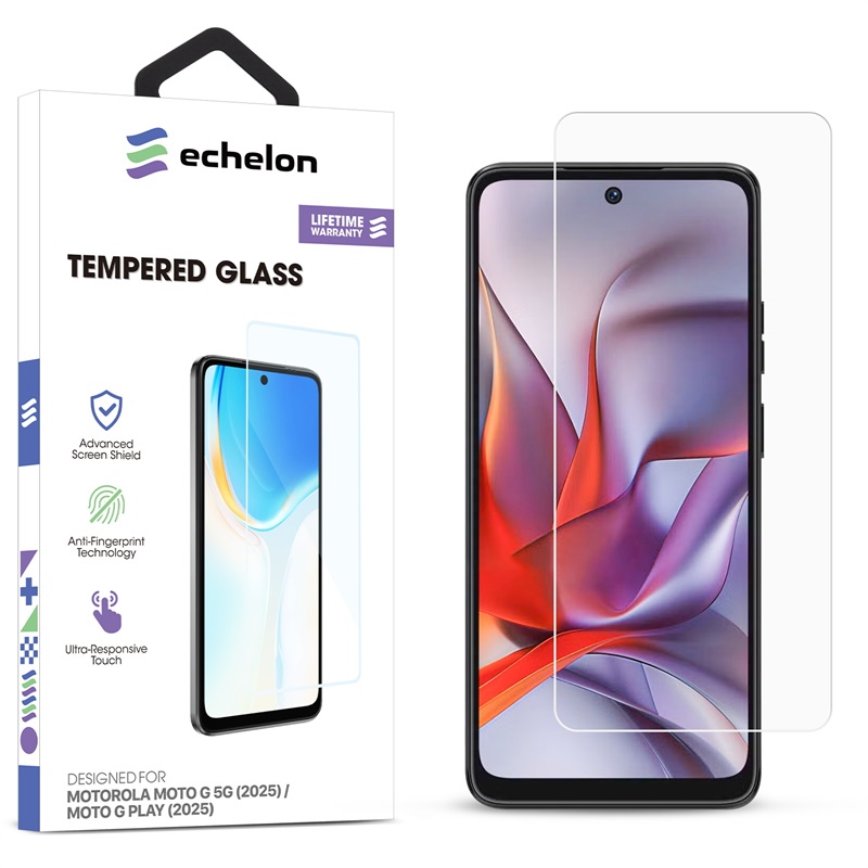 echelon Tempered Glass Screen Protector (2.5D) for Motorola Moto G 5G (2025) / Moto G Play (2025) - Clear
