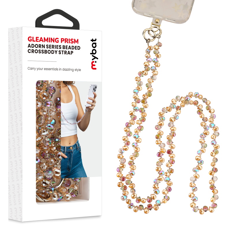 MyBat Gleaming Prism Adorn Series Beaded Crossbody Phone Strap - Multicolor