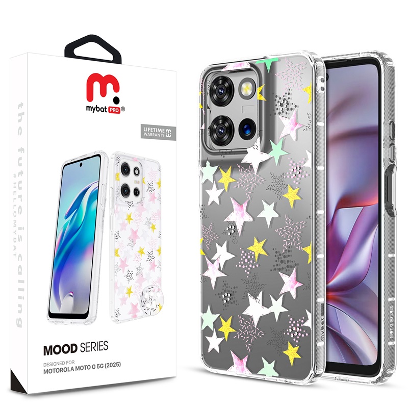 MyBat Pro Mood Series Case (with Diamonds) for Motorola Moto G 5G (2025) - Starstruck