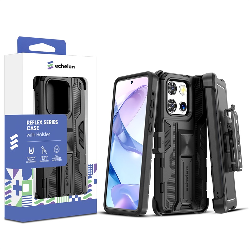 echelon Reflex Series Case with Holster for Motorola Moto G Stylus 5G (2025) - Black
