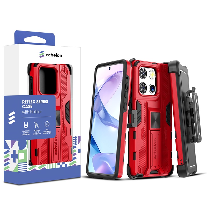 echelon Reflex Series Case with Holster for Motorola Moto G Stylus 5G (2025) - Red