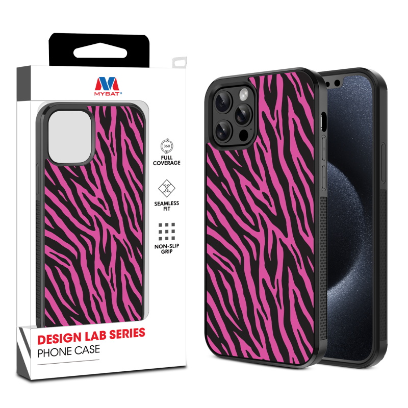 MyBat Design Lab Series Case for Apple iPhone 12 - 12 Pro (6.1) - Pink Zebra Print