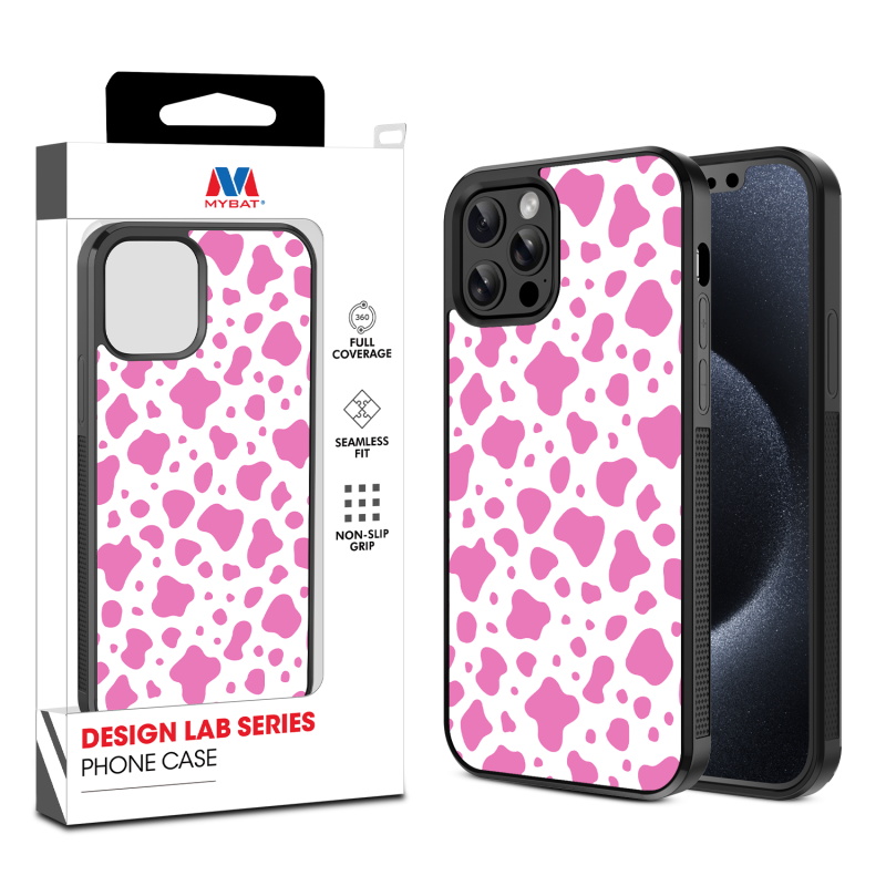 MyBat Design Lab Series Case for Apple iPhone 12 - 12 Pro (6.1) - Pink Cow Print