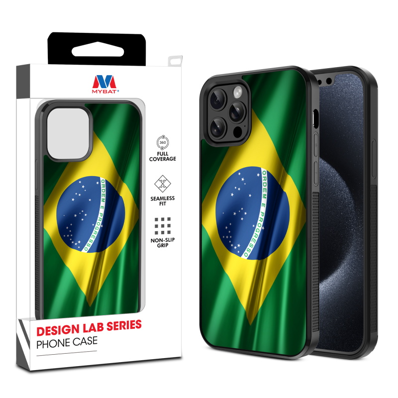 MyBat Design Lab Series Case for Apple iPhone 12 - 12 Pro (6.1) - Brazilian Flag