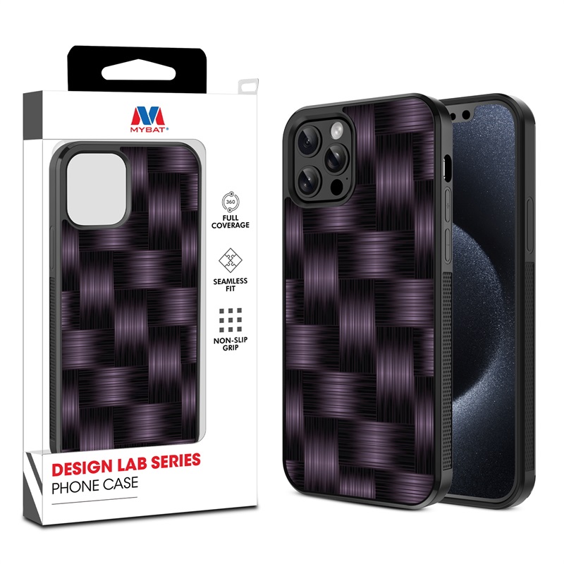 MyBat Design Lab Series Case for Apple iPhone 12 - 12 Pro (6.1) - Woven Carbon Fiber