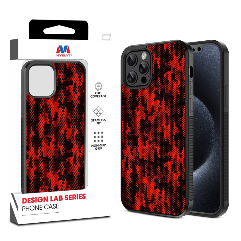MyBat Design Lab Series Case for Apple iPhone 12 - 12 Pro (6.1) - Red Digital Camouflage