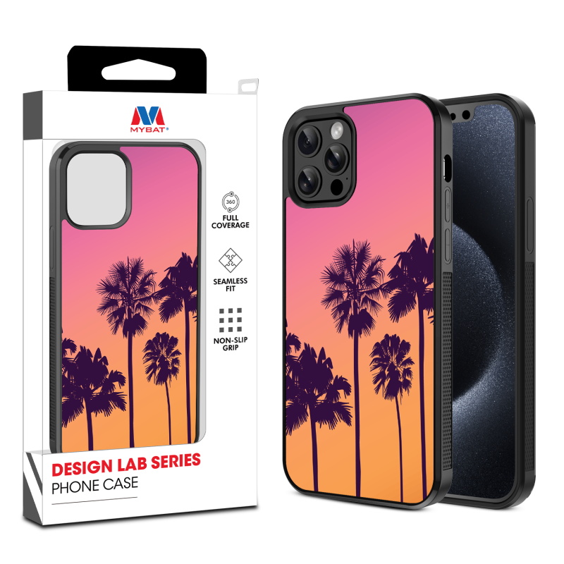 MyBat Design Lab Series Case for Apple iPhone 12 - 12 Pro (6.1) - Palm Tree Sunset