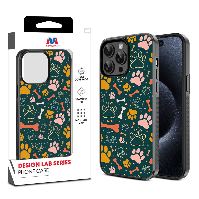 MyBat Design Lab Series Case for Apple iPhone 14 Pro (6.1) - Paw Prints - Bones