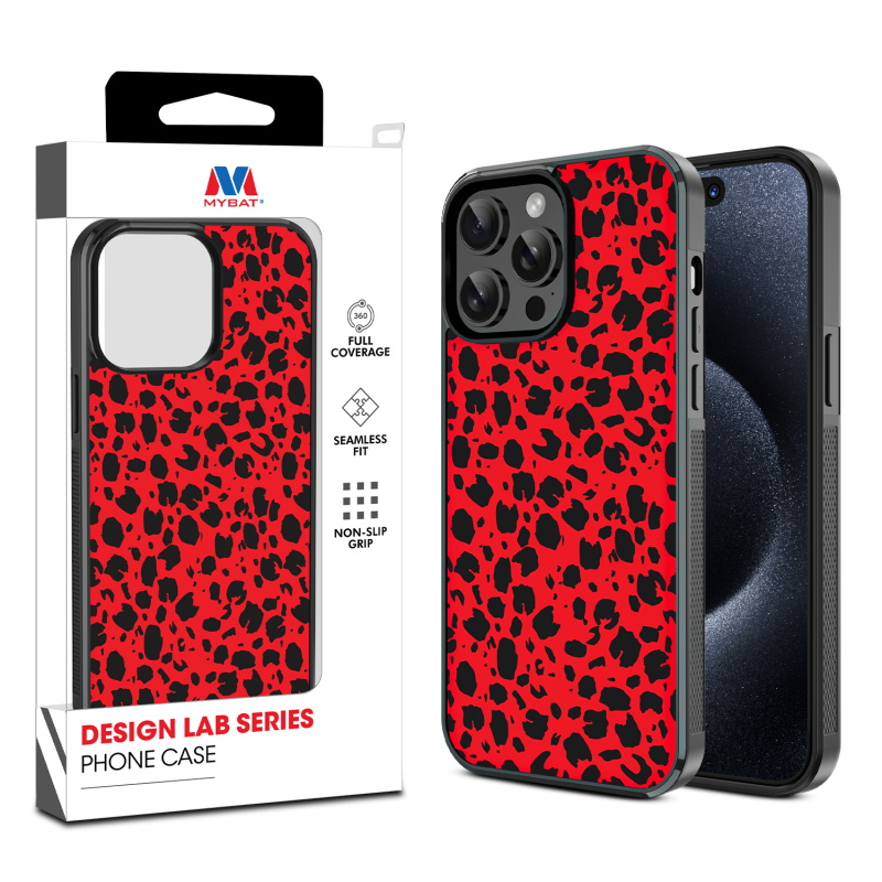 MyBat Design Lab Series Case for Apple iPhone 14 Pro (6.1) - Red Leopard Print